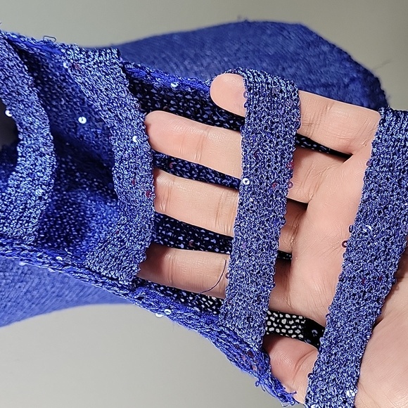 Arden B Sequins Top Size Small Blue - Picture 3 of 7